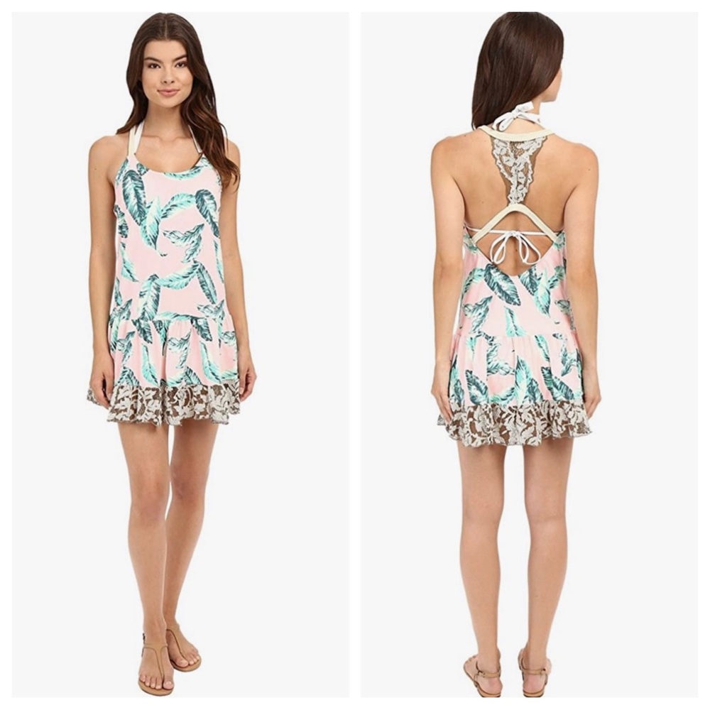 Maaji Rosewood Expressions Leafy Watercolor Short Dress